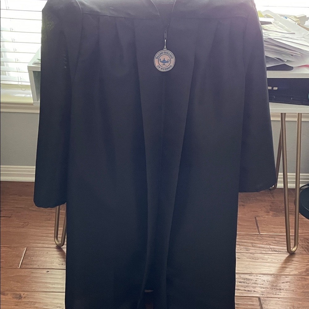 Elegant Black Women's Coat Jostens Graduation Gown Black Galen College
